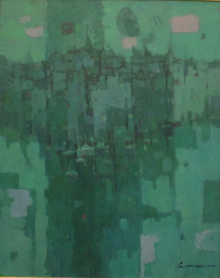 日高昭二 油彩「ヴェネチア」総理大臣賞作家 額46×57cm 2025年最新